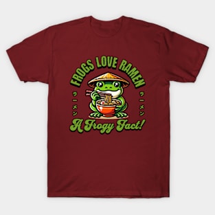 Frog Eating Ramen Frogs Love Ramen T-Shirt